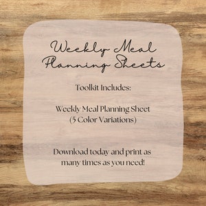 Weekly Meal Planner & Grocery List Printable PDF | Meal Prep | Digital Download Meal Planner | Weekly Menu Planner | Printable Meal Planner image 7
