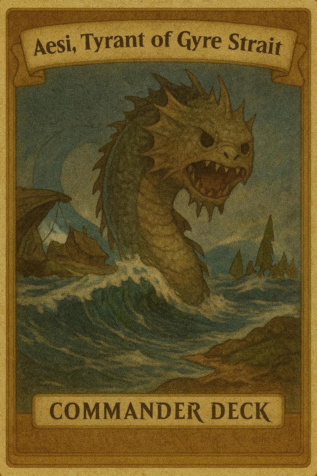 Aesi Tyrant of Gyre Strait EDH Commander Deck Landfall Lands Matter. Our  Elite Gold Series Precon Decks Are Finally Here! - Etsy Ireland