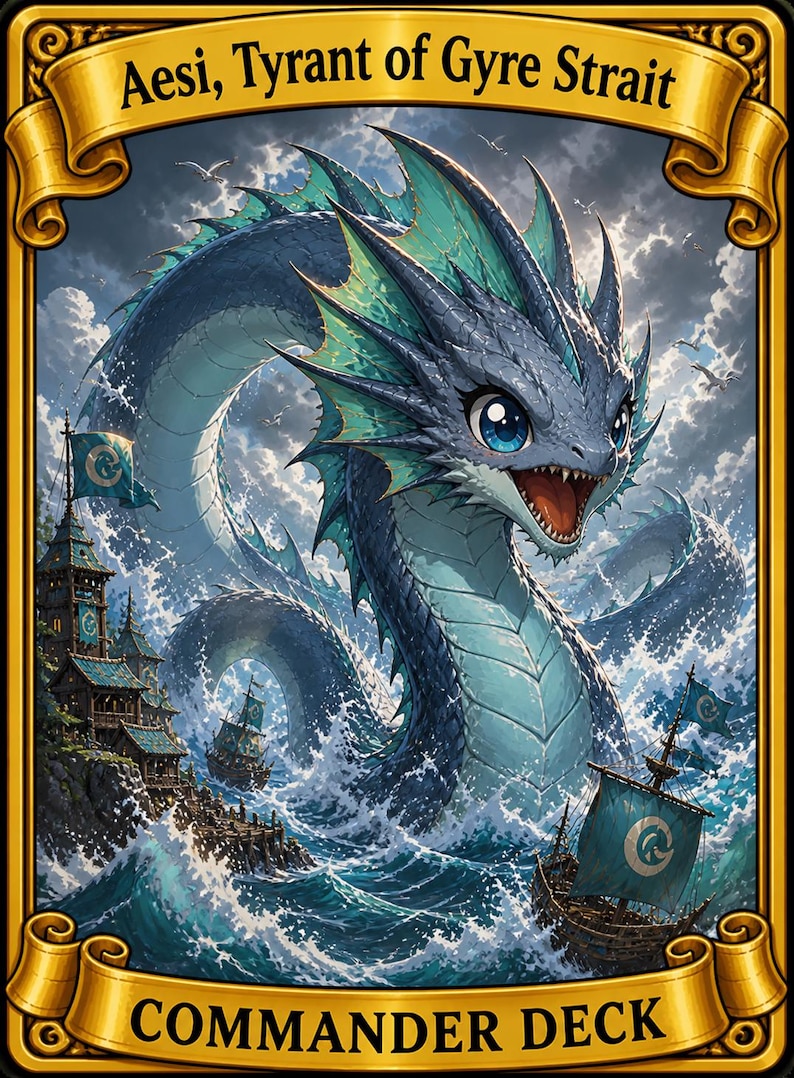 Aesi Tyrant of Gyre Strait EDH Commander Deck Landfall Lands Matter ...