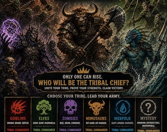 003 Tribal EDH Commander Tribal Mystery Decks, Casual 100 Card Ready to Play Decks! MTG Choose Your Tribe! Dragons, Elves, Zombies, More!