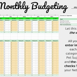 Simple Monthly Budgeting Template
