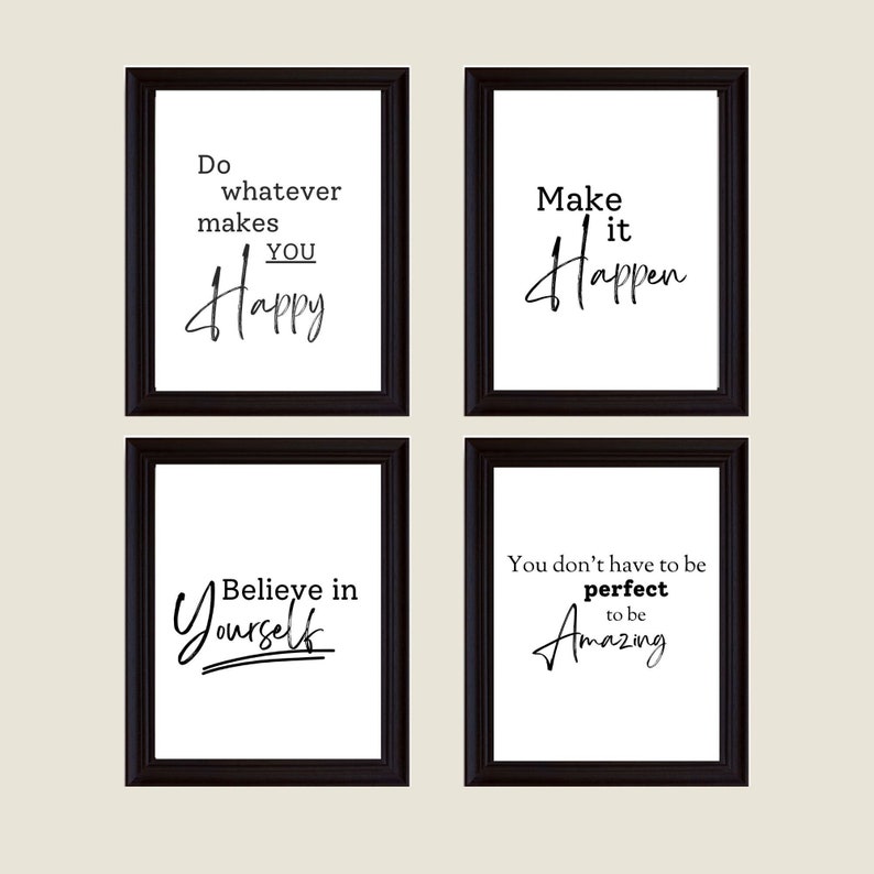 Printable Inspirational Quotes Home Office Decor Digital Etsy