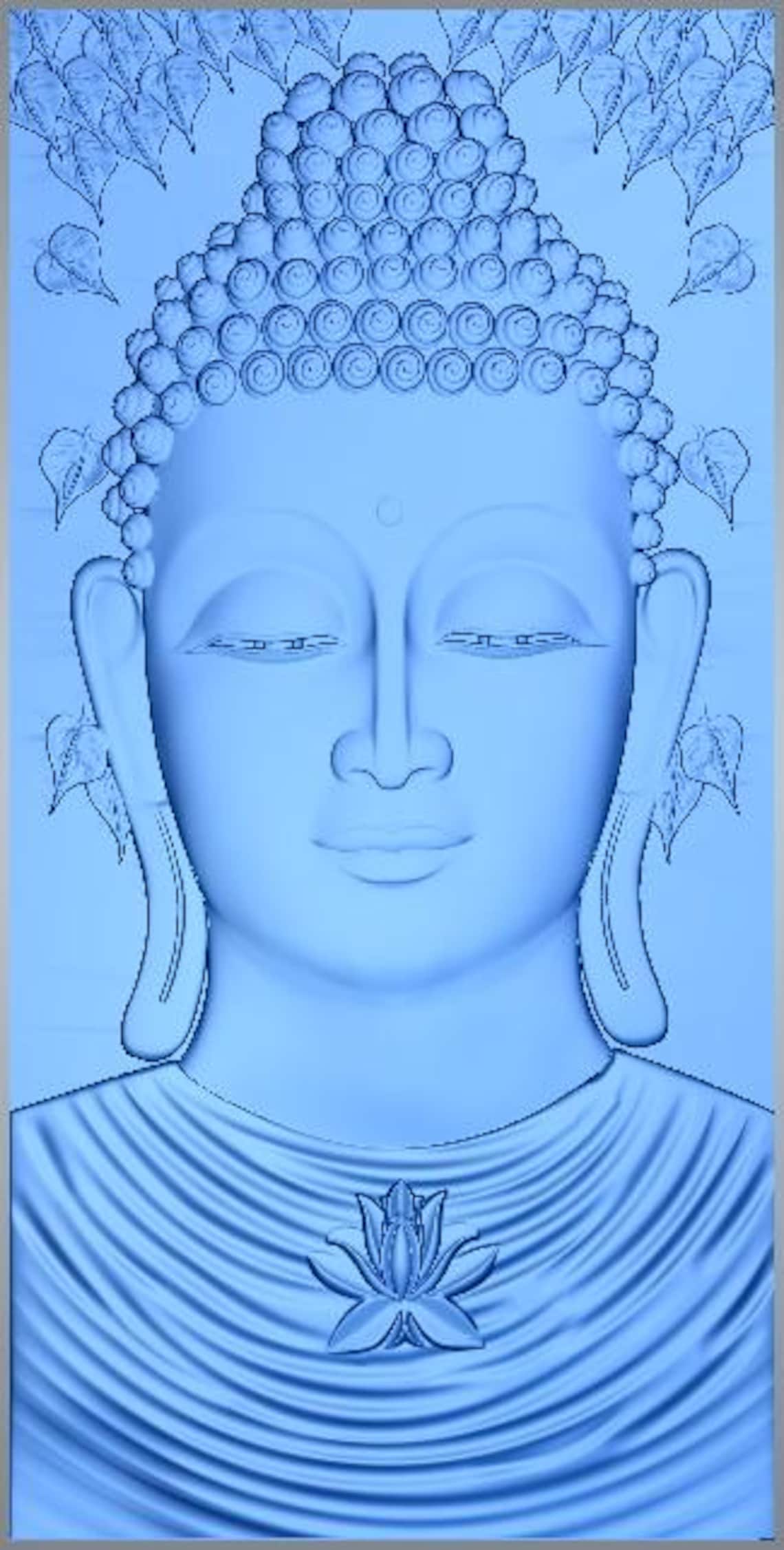 Buddha 3D Relief STL RLF File | CNC Wood Carving Design | Vectric ...