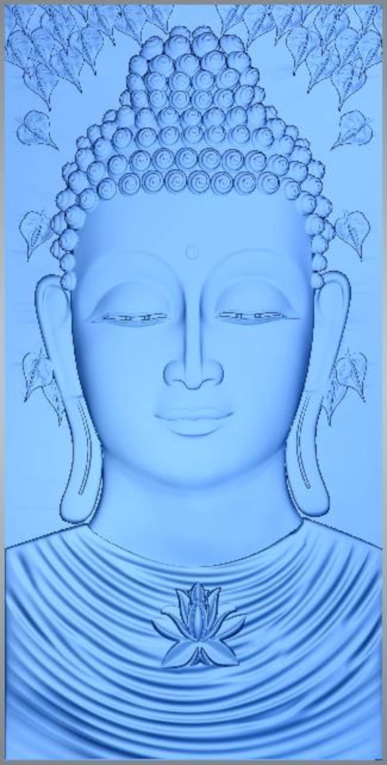 Buddha 3D Relief STL RLF File | CNC Wood Carving Design | Vectric ...