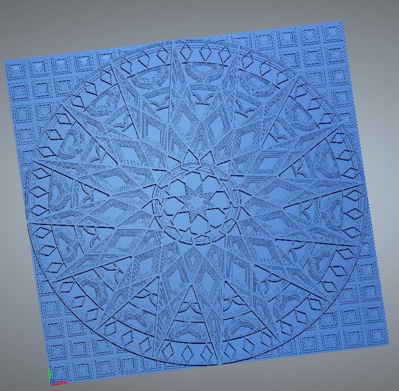 Mandala 3D Relief STL RLF File | CNC Carving Design | Spiritual Wall ...