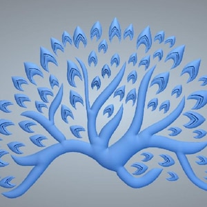 Elegant Tree Nature-Inspired Decorative Art 3D Tree of Life Wall Art Design – CNC & Laser Cut Ready, Decorative Nature Pattern