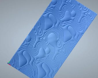 Organic Wave CNC Wall Panel Design: 3D Carving STL RLF Files