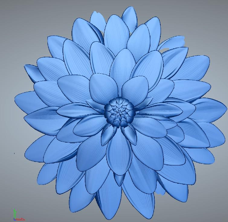 3D Flower Relief STL RLF File | CNC Carving Floral Design | Digital ...