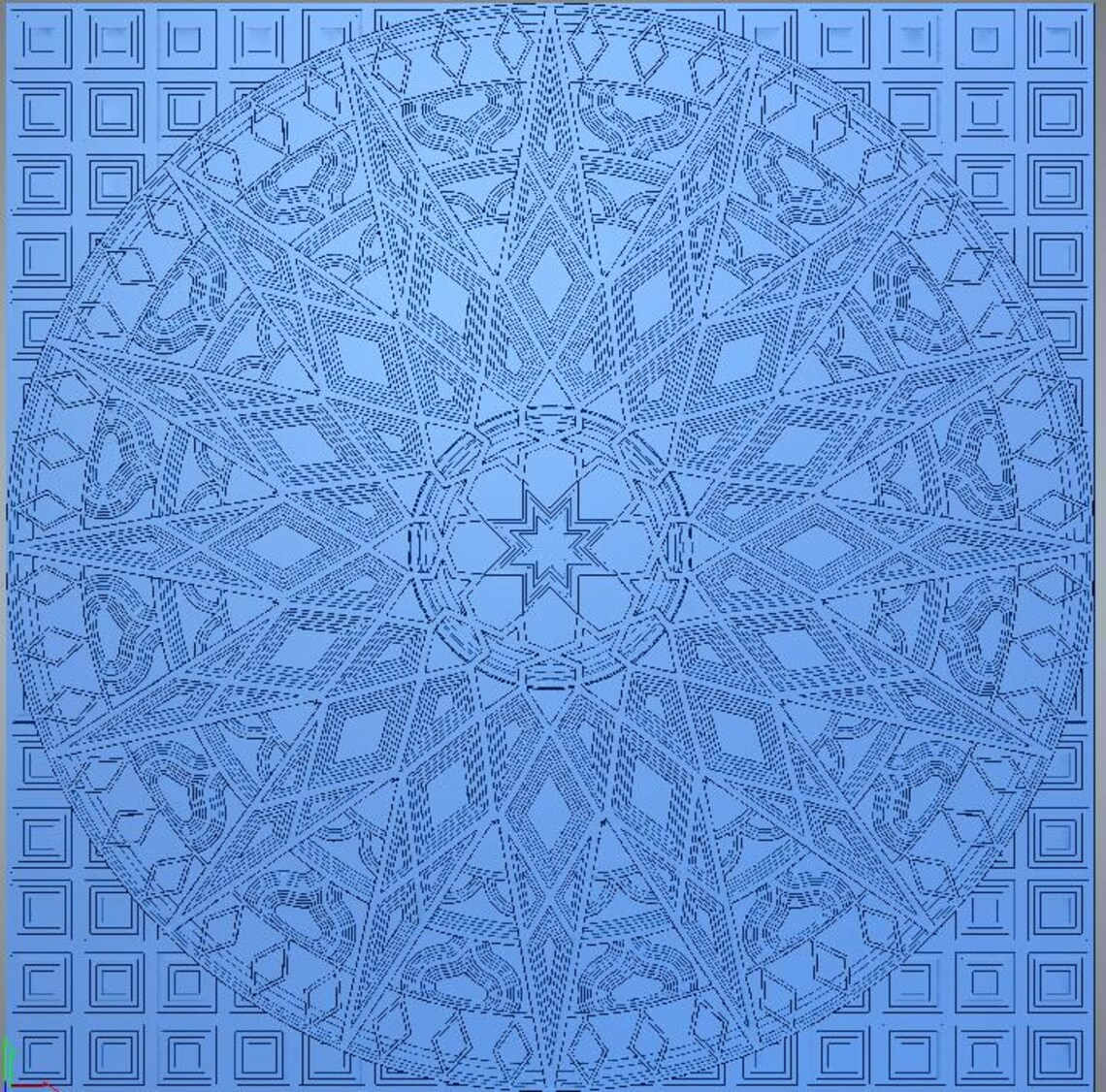 Mandala 3D Relief STL RLF File | CNC Carving Design | Spiritual Wall ...