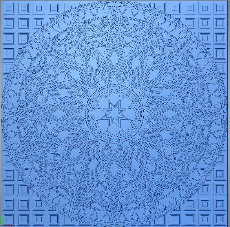 Mandala 3D Relief STL RLF File | CNC Carving Design | Spiritual Wall ...