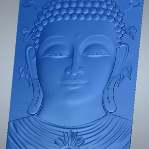 Buddha 3D Relief STL RLF File | CNC Wood Carving Design | Vectric ...