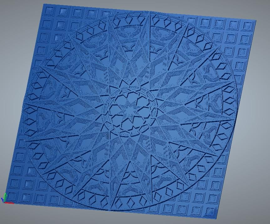 Mandala 3D Relief STL RLF File | CNC Carving Design | Spiritual Wall ...