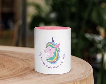 High Vibe Mug with Color Inside (Mystic in the Street, Oracle in the Sheets)