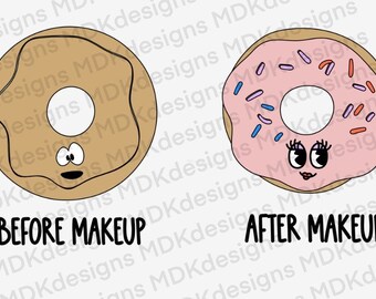 Donut Before and After Makeup SVG