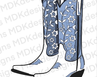 Cowboy Boots Blue Jean SVG