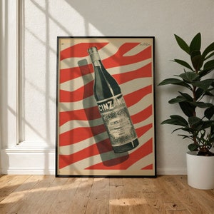 Vintage Cinzano Italian Aperitif Poster: Retro Bar Decor