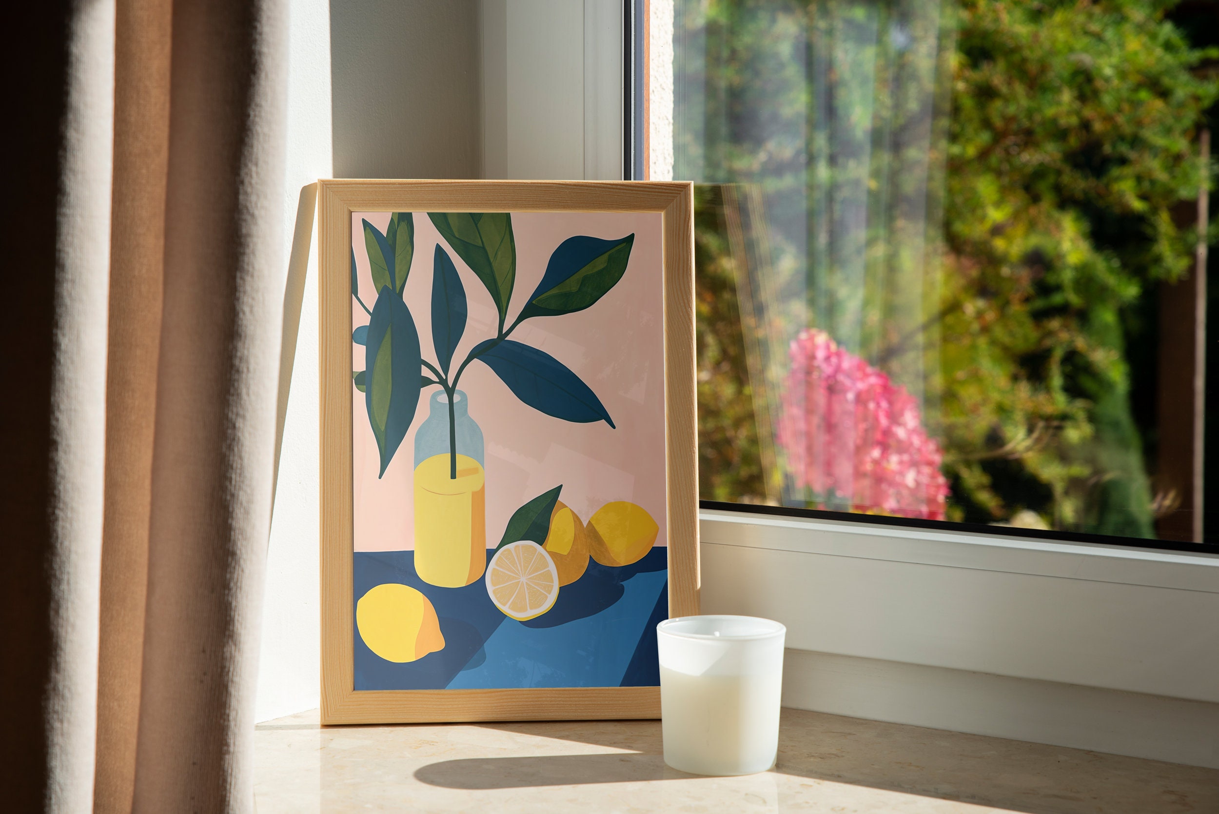 Les Citrons Wall Art French Vibes Lemon Fruit Poster, Dining Room Art ...