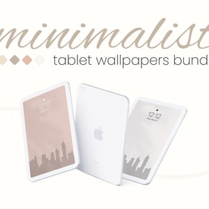Neutral Aesthetic Minimalist iPad & Tablet Wallpaper, iPad Backgrounds, Minimalist Aesthetic Wallpaper, Minimalist iPad Wallpaper, City View