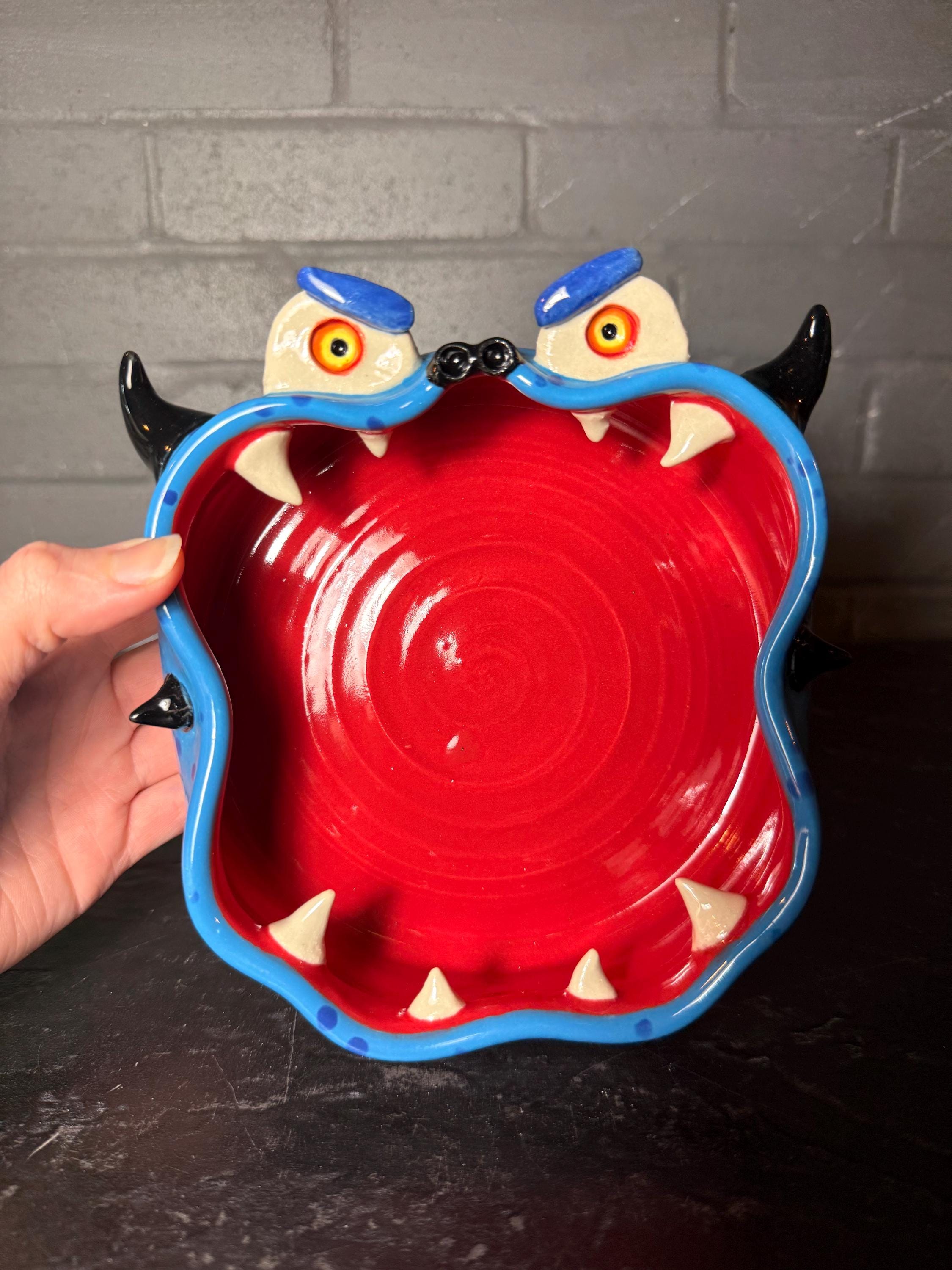 Open Mouth Monster Bowl *MELVIN* - Etsy