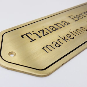 House plate, Mailbox plate, door engraved plate, apartment hotel, factory, company, hotel, deep engraved brass, personalized