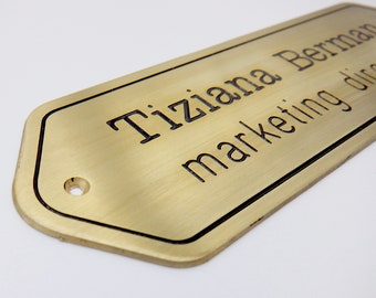 House plate, Mailbox plate, door engraved plate, apartment hotel, factory, company, hotel, deep engraved brass, personalized