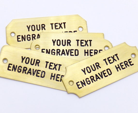 Placa de Latón Grabada en profundo, Placas Latón Solido personalizada para Homenajes, Cuadros, Urnas Funerarias, Premios, Aniversarios