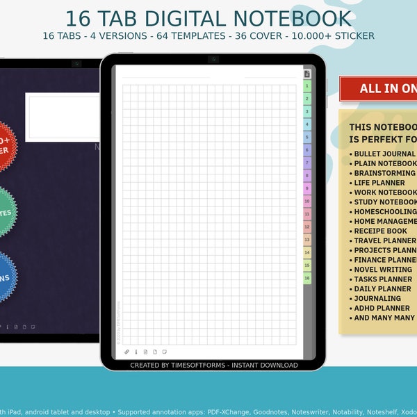 One Note Journal Template Etsy