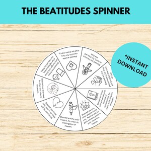 The Beatitudes Bible Story Activity, Sunday School Craft, Beatitudes ...
