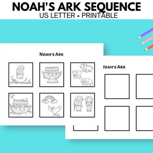 Noah&#39;s Ark Craft, Noah&#39;s Ark Bible Story, Sunday School Craft, Vacation Bible School, Printable Noah&#39;s Ark Bible Activity