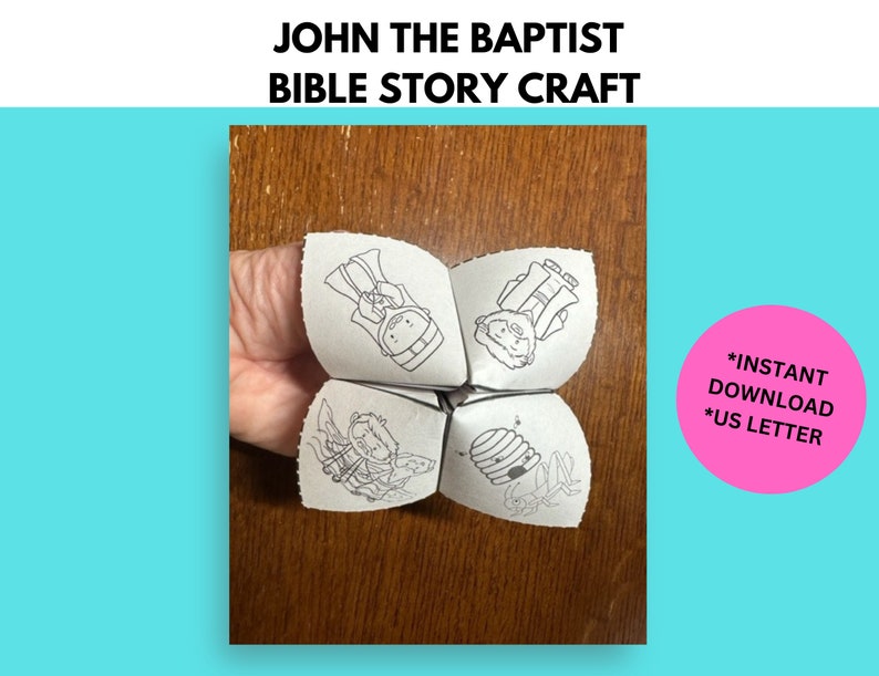 John the Baptist Bible Story Activity, Sunday School Craft, Fortune ...