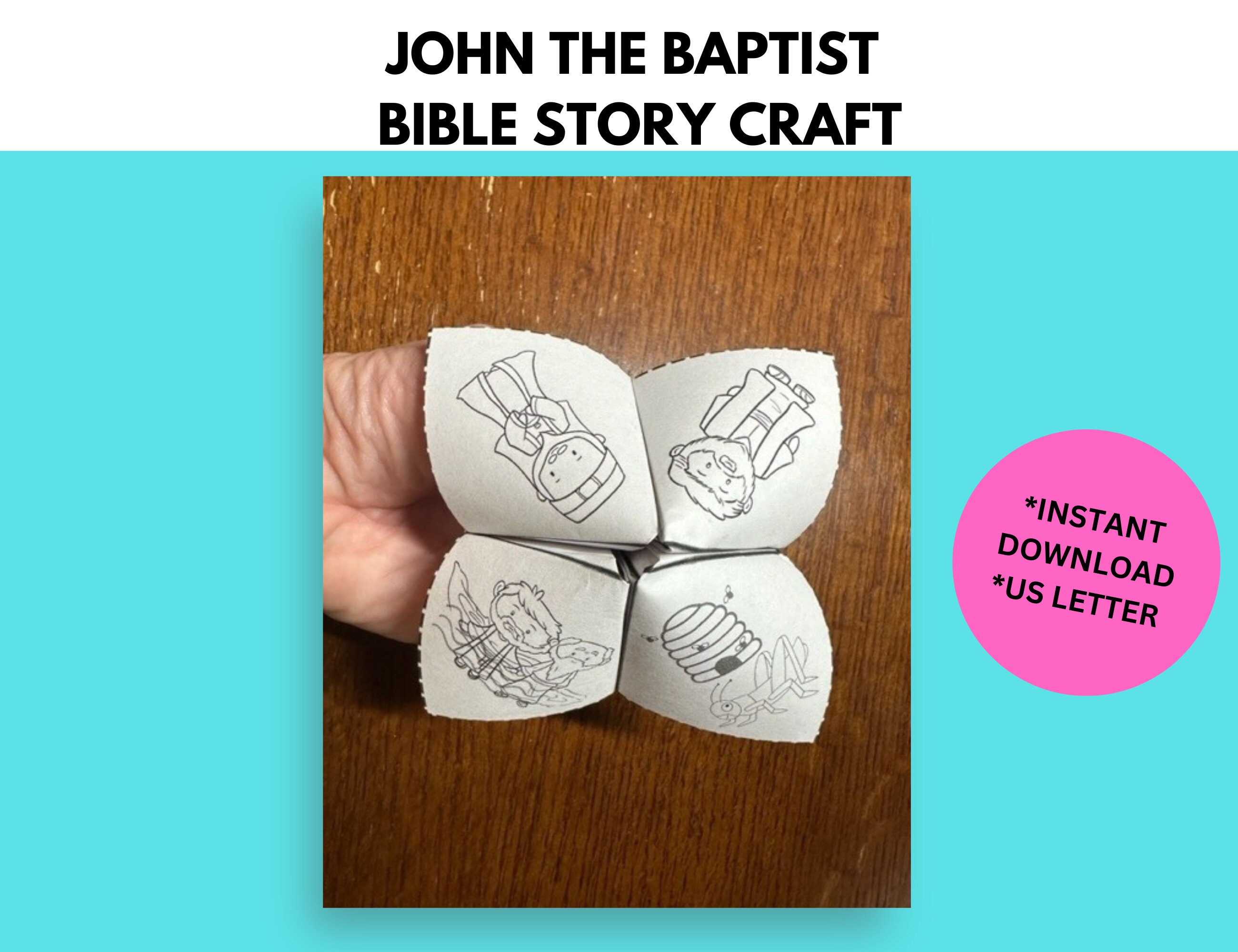 John the Baptist Bible Story Activity, Sunday School Craft, Fortune ...