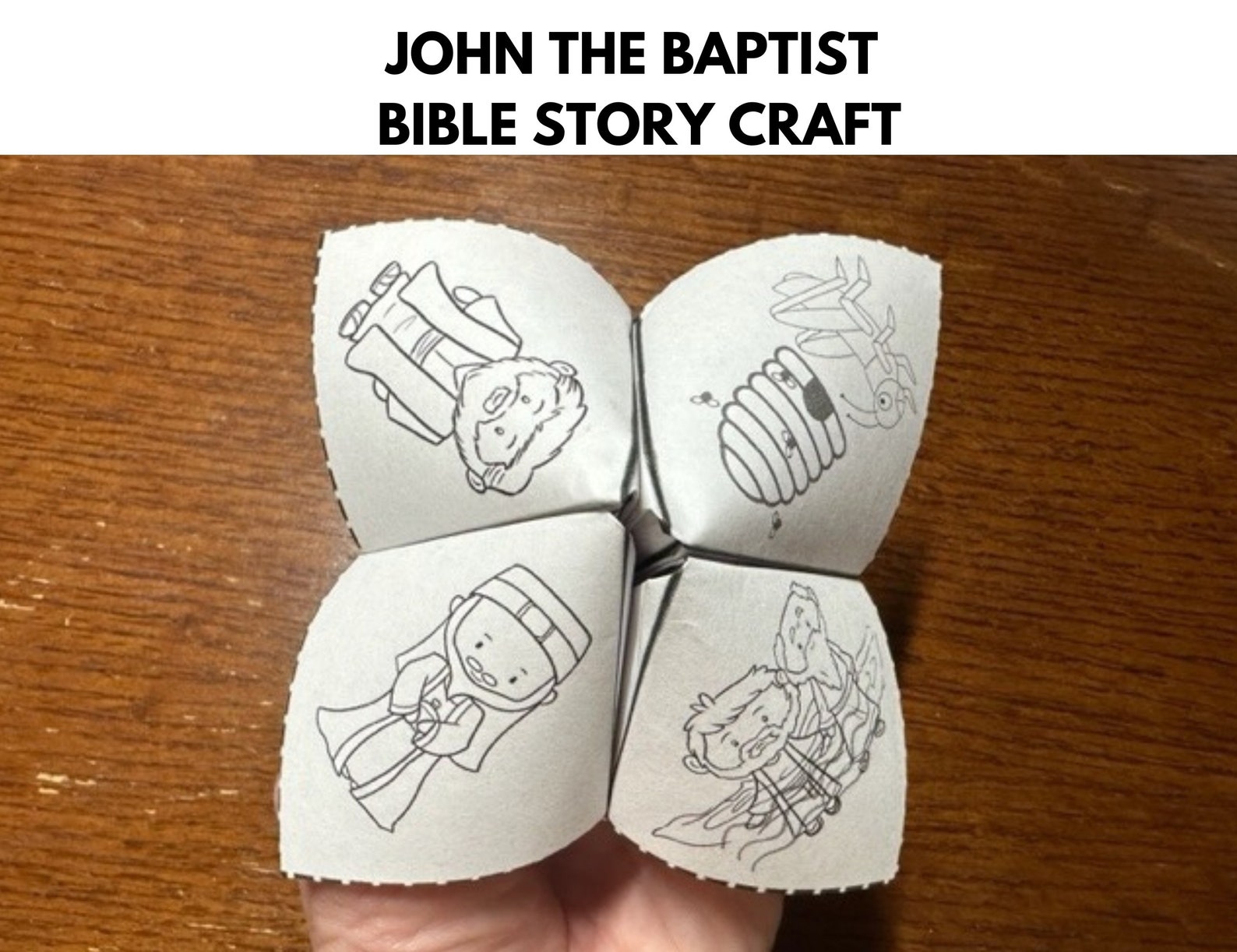 John the Baptist Bible Story Activity, Sunday School Craft, Fortune ...