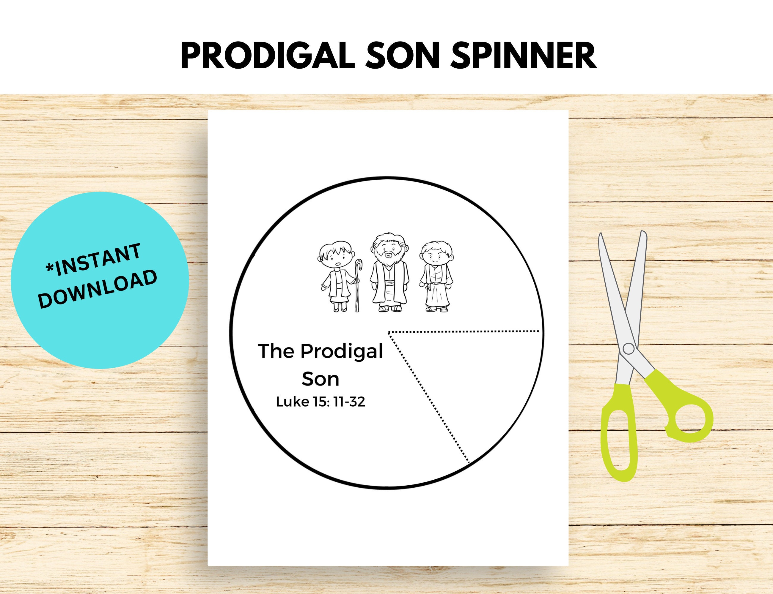 Prodigal Son Spinner, Prodigal Son Bible Story, Sunday School Craft ...