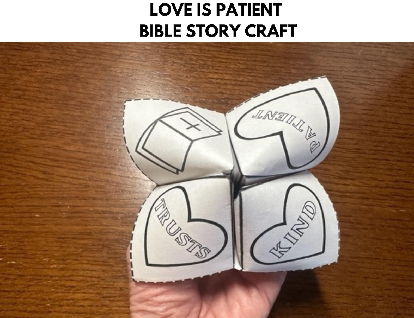 Love is Patient Sunday School Craft, 1 Corinthians 13 Bible Story ...