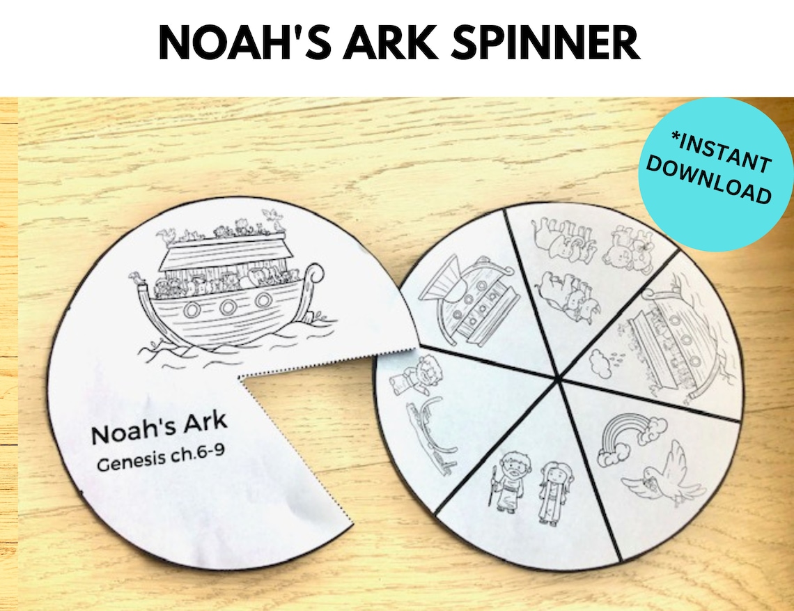 Buy Noah's Ark Spinner Noah's Ark Bible Story Sunday Online in India Etsy