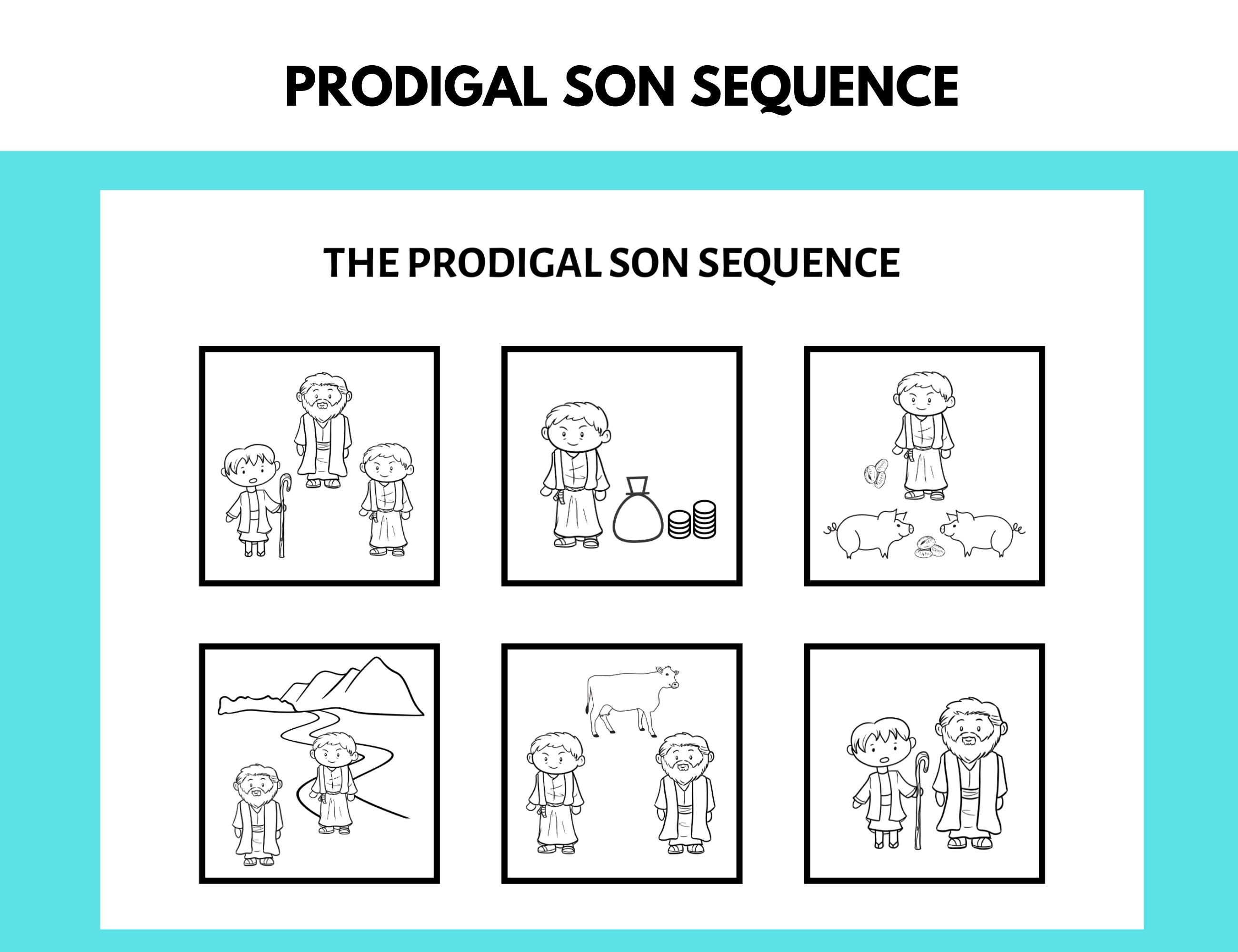 Prodigal Son Craft, Prodigal Son Bible Story, Sequence Activity, Sunday ...