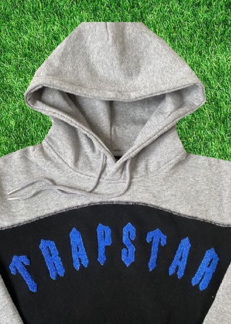Trapstar Grey Unisex Tracksuit/ Blue and Red Shade Texture Etsy
