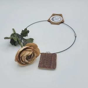 Ceramic Pendant Necklace for Women, Ceramic Jewelry, Mosaic Necklace - Flowers -  Necklace for Women