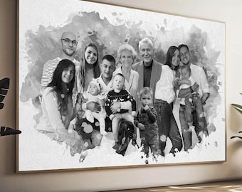 Personalized 50th or 60th Anniversary Gift for Parents, Custom Memorial Portrait