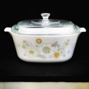 Corning Ware Vintage Floral Bouquet Casserole Avec Couvercle A 12 C