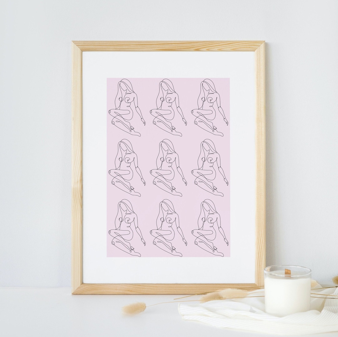Modern Pink Poster Printable Wall Art Instant Download - Etsy