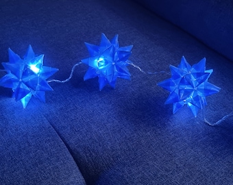 5 er-Bascetta-Stern Lichterkette in Hellblau, mit LED-Licht, neu, Deko,!!!!