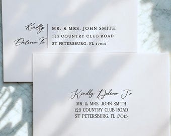 Envelope Addressing for Weddings and Events, Custom Printed Digital Calligraphy, Envelope Addressing Service, 95lb A7 Paper