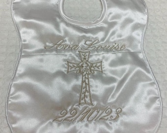Personalised keepsake christening bib