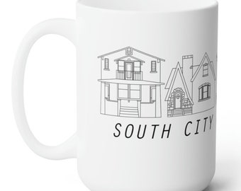 South City Saint Louis Coffee Mug, Saint Louis Mug, Saint Louis Gifts, St. Louis Gifts, Saint Louis Artwork, Hand Drawn Art, Ceramic Mug