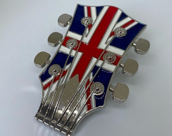 Schnalle Union Jack Gitarrenkopf