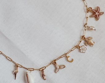 Personalized Charm Necklace, Gold and Silver Charm Jewelry