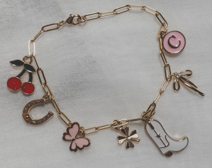 Custom Charm Bracelet, Personalized Charm Bracelet for Women Girl, Design Your Own Jewelry, Friend Gift, Birthday Bracelet, Mothers Day Gift