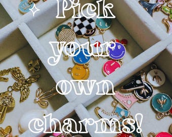 Personalized Charm Necklace, Build Your Own Jewelry, Paperclip Chain