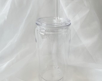Acrylic Snow Globe Tumbler, Make Your Own Glitter Cups!